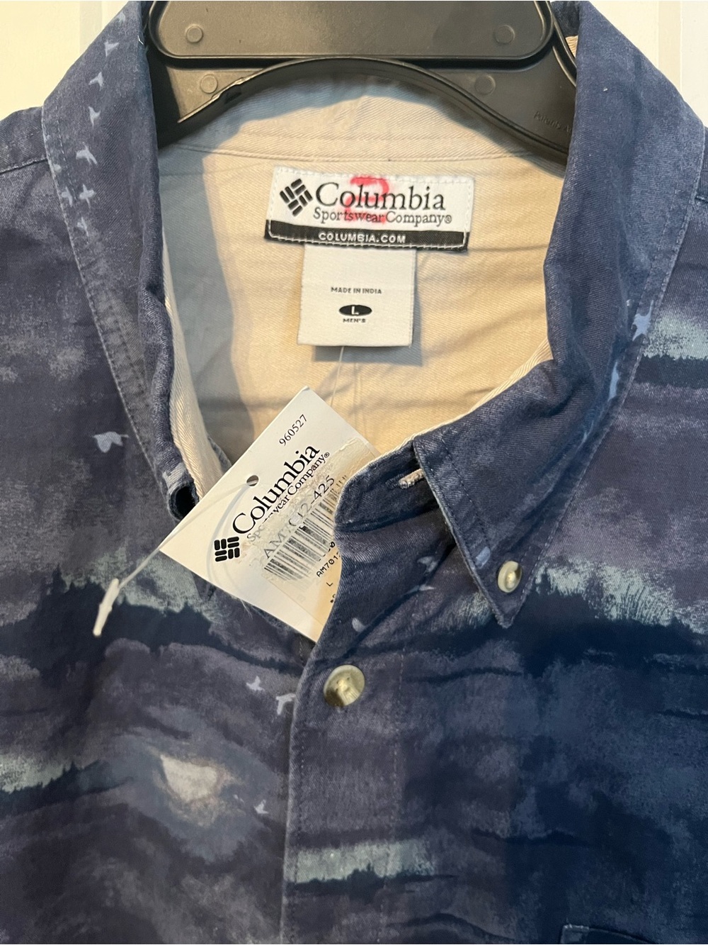 Columbia Men’s Navy Button-Down Shirt